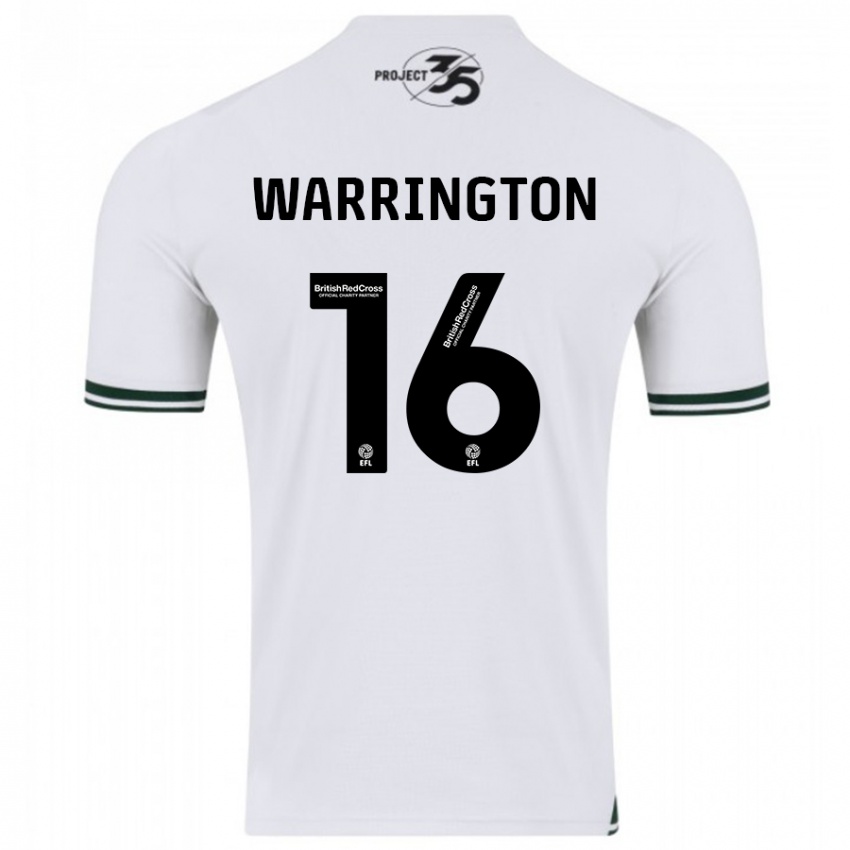 Niño Camiseta Lewis Warrington #16 Blanco 2ª Equipación 2023/24 La Camisa