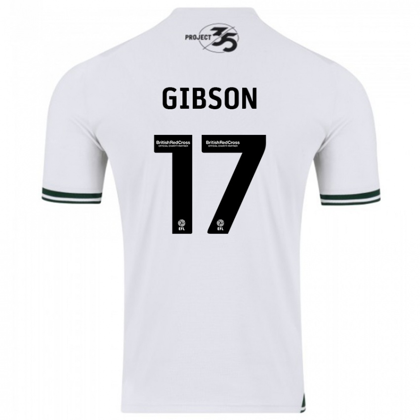 Niño Camiseta Lewis Gibson #17 Blanco 2ª Equipación 2023/24 La Camisa