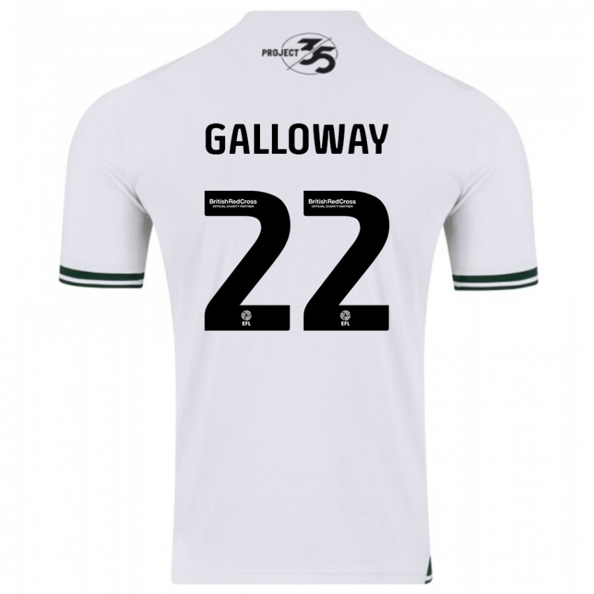 Niño Camiseta Brendan Galloway #22 Blanco 2ª Equipación 2023/24 La Camisa