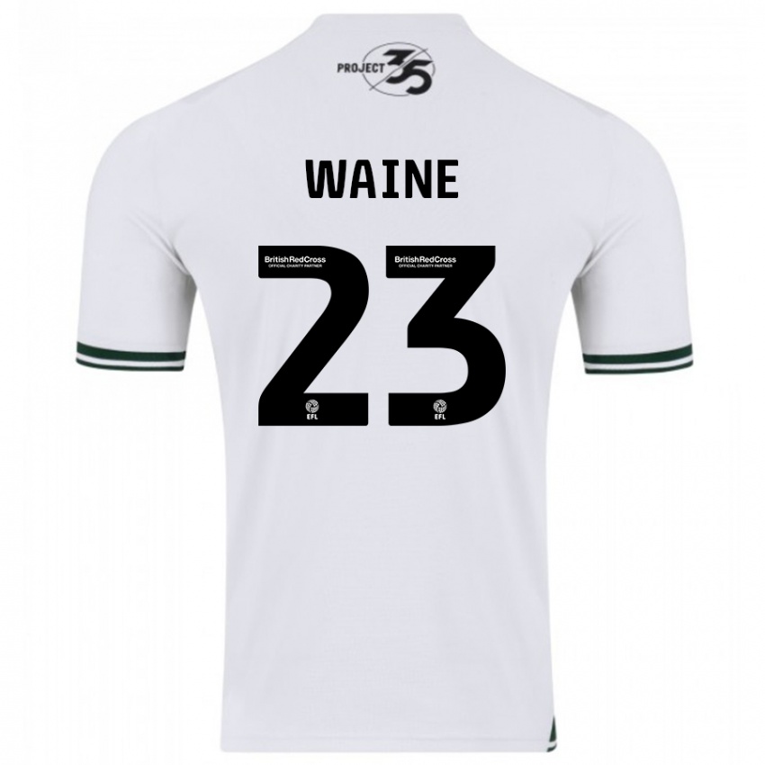 Niño Camiseta Ben Waine #23 Blanco 2ª Equipación 2023/24 La Camisa