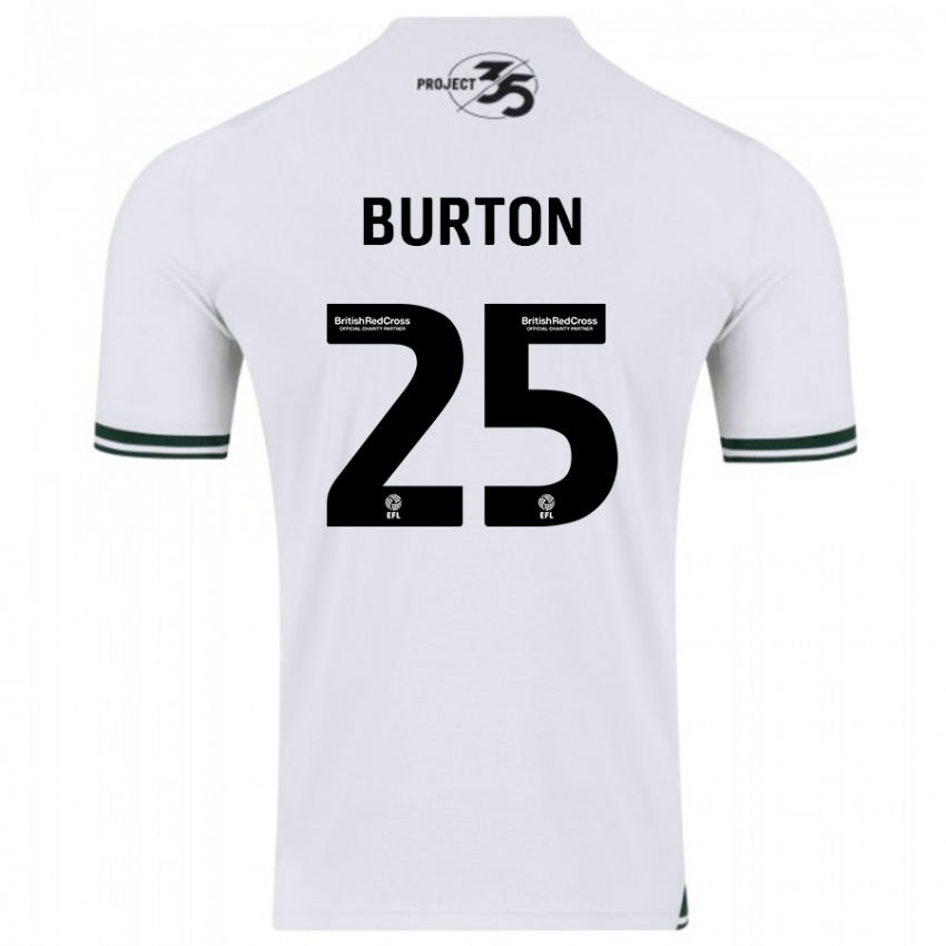 Niño Camiseta Callum Burton #25 Blanco 2ª Equipación 2023/24 La Camisa