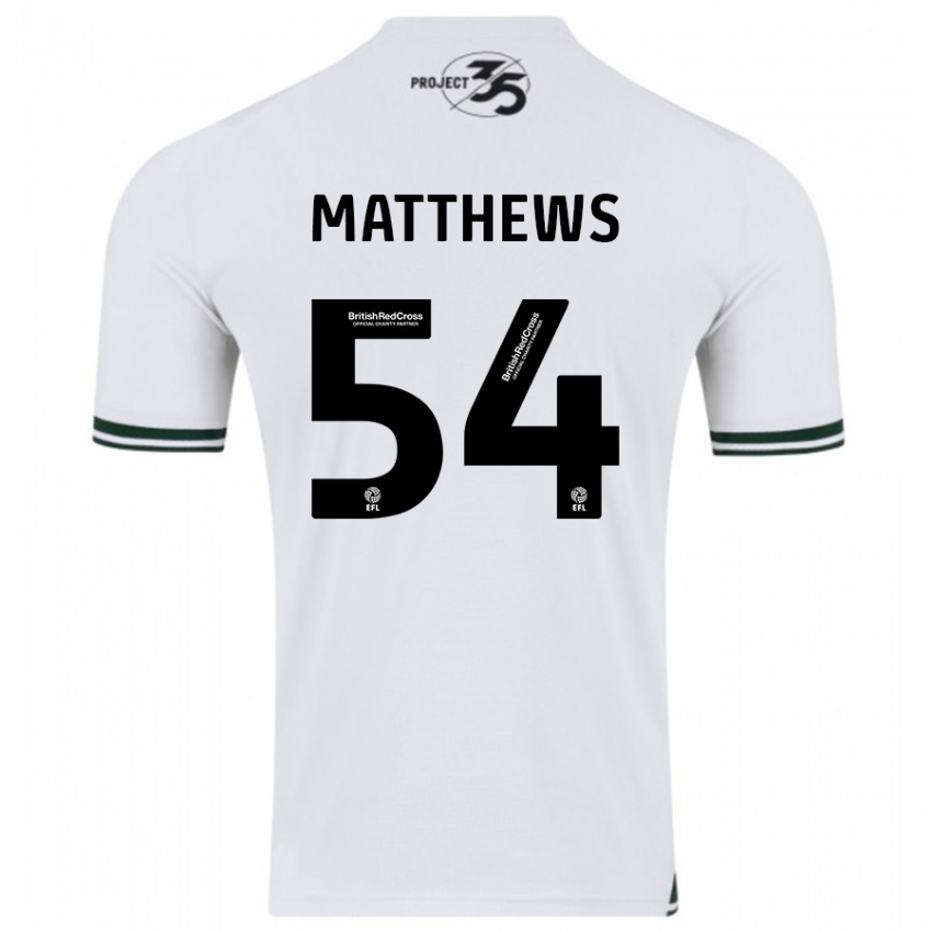 Niño Camiseta Jack Matthews #54 Blanco 2ª Equipación 2023/24 La Camisa