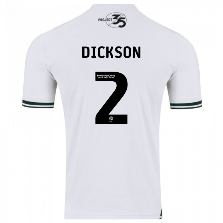 Niño Camiseta Katie Dickson #2 Blanco 2ª Equipación 2023/24 La Camisa