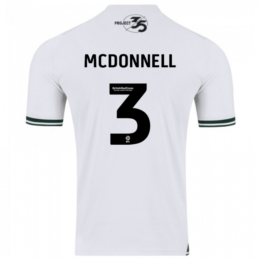 Niño Camiseta Rosie Mcdonnell #3 Blanco 2ª Equipación 2023/24 La Camisa