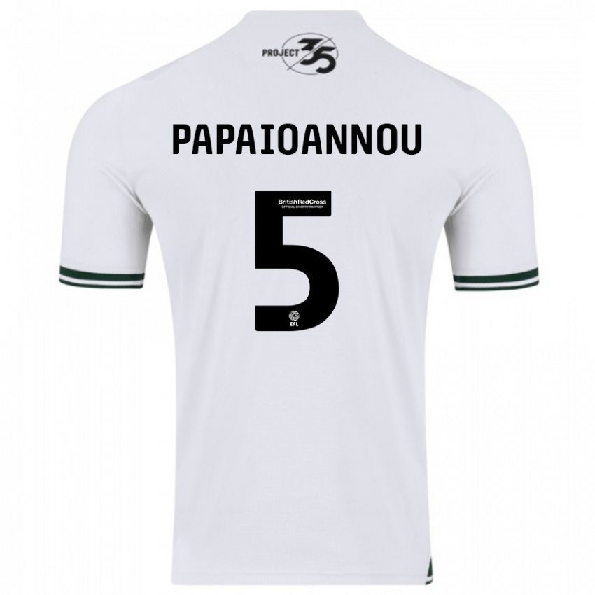 Niño Camiseta Panagiota Papaioannou #5 Blanco 2ª Equipación 2023/24 La Camisa