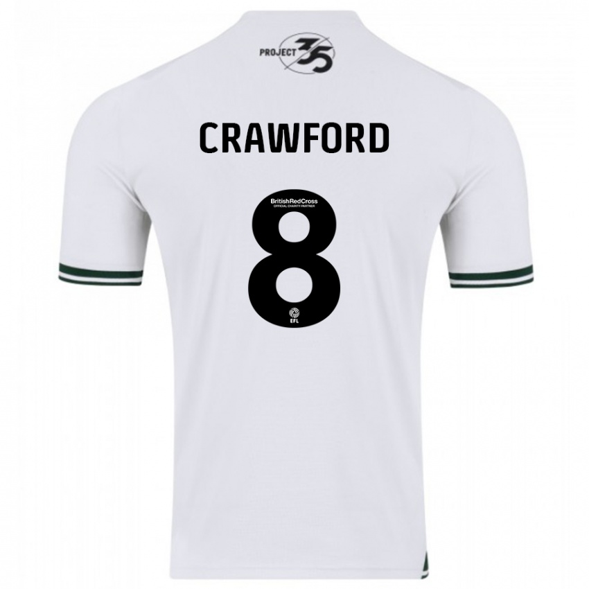 Niño Camiseta Imy Crawford #8 Blanco 2ª Equipación 2023/24 La Camisa
