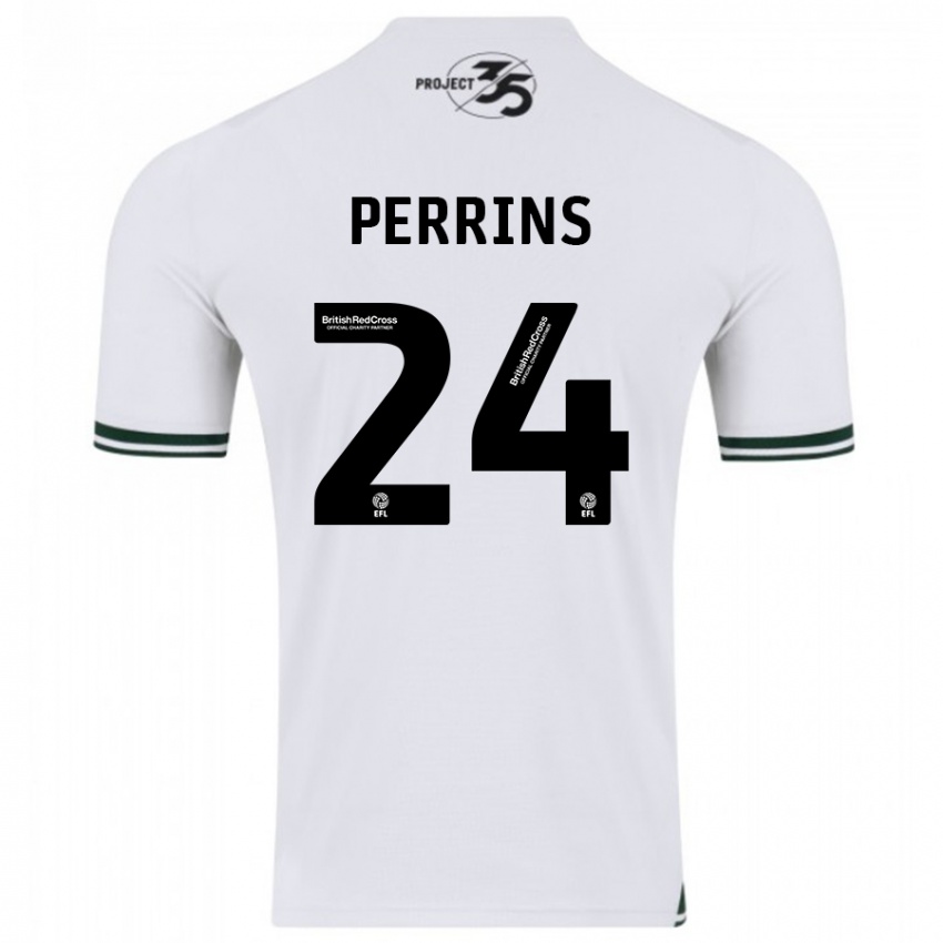 Niño Camiseta Grace Perrins #24 Blanco 2ª Equipación 2023/24 La Camisa