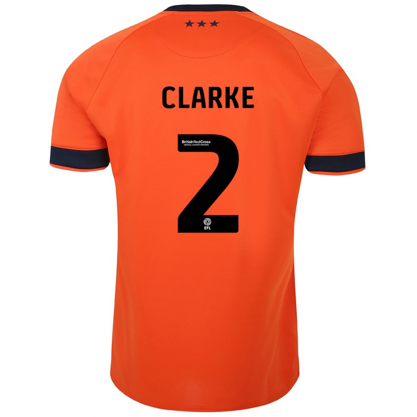 Niño Camiseta Harry Clarke #2 Naranja 2ª Equipación 2023/24 La Camisa