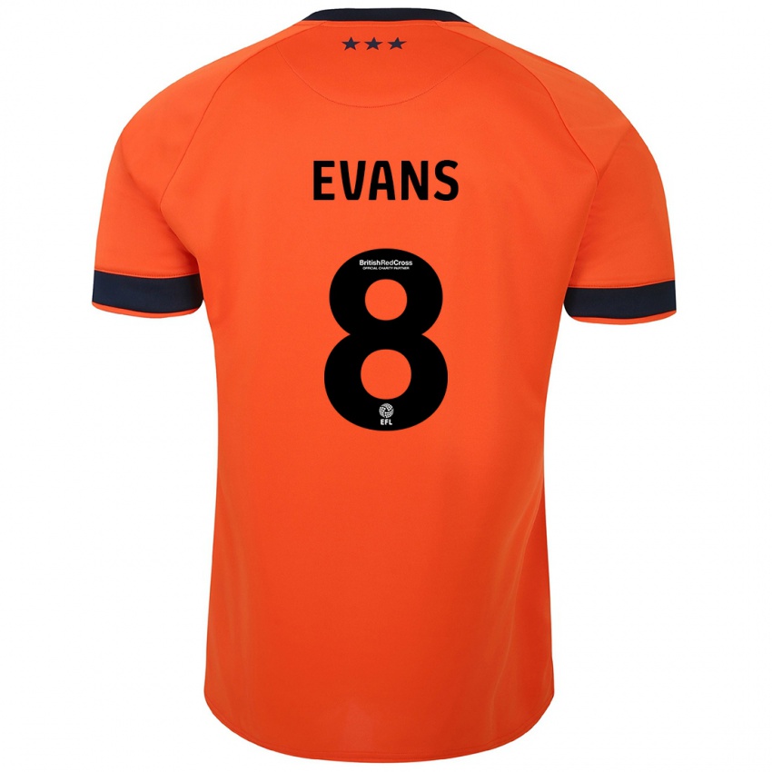 Niño Camiseta Lee Evans #8 Naranja 2ª Equipación 2023/24 La Camisa