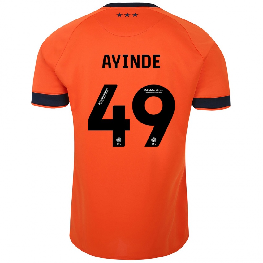 Niño Camiseta Leon Ayinde #49 Naranja 2ª Equipación 2023/24 La Camisa