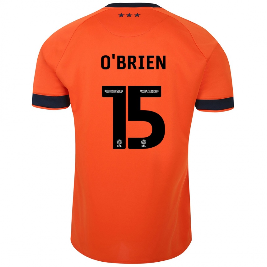 Niño Camiseta Lucy O'brien #15 Naranja 2ª Equipación 2023/24 La Camisa