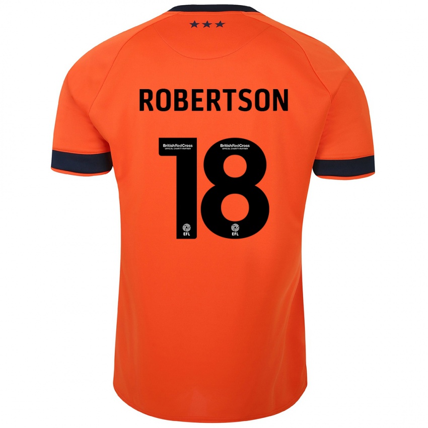 Niño Camiseta Kyra Robertson #18 Naranja 2ª Equipación 2023/24 La Camisa