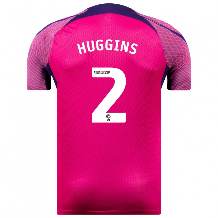 Niño Camiseta Niall Huggins #2 Morado 2ª Equipación 2023/24 La Camisa