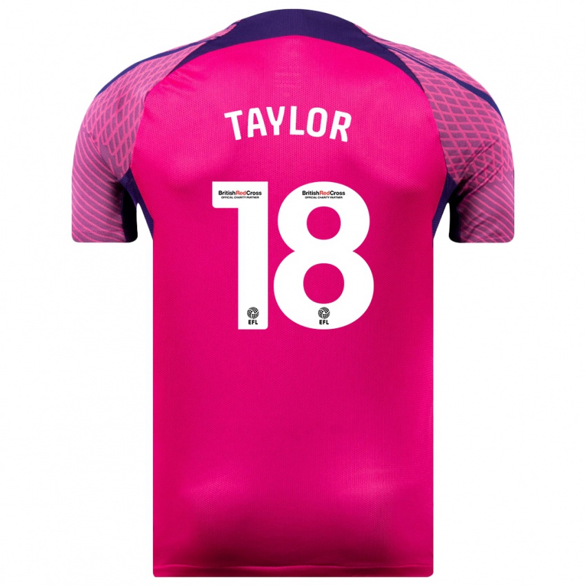 Niño Camiseta Ellis Taylor #18 Morado 2ª Equipación 2023/24 La Camisa