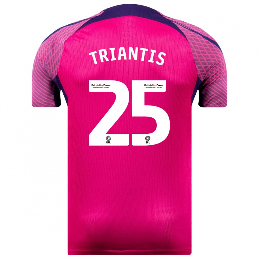 Niño Camiseta Nectarios Triantis #25 Morado 2ª Equipación 2023/24 La Camisa