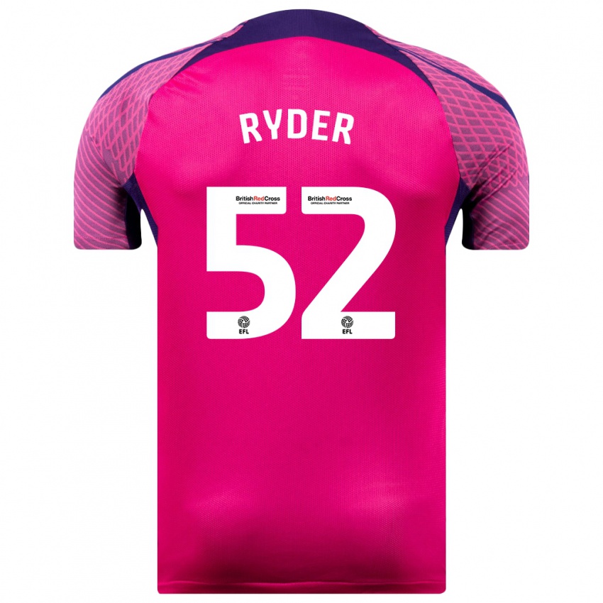 Niño Camiseta Joe Ryder #52 Morado 2ª Equipación 2023/24 La Camisa