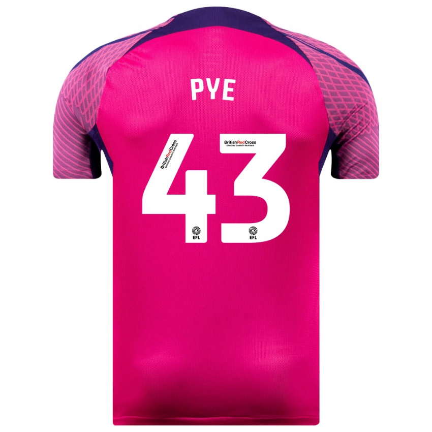 Niño Camiseta Connor Pye #43 Morado 2ª Equipación 2023/24 La Camisa