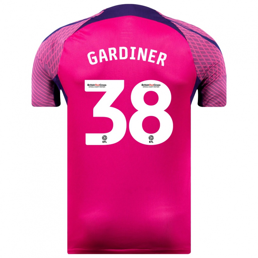 Niño Camiseta Harry Gardiner #38 Morado 2ª Equipación 2023/24 La Camisa