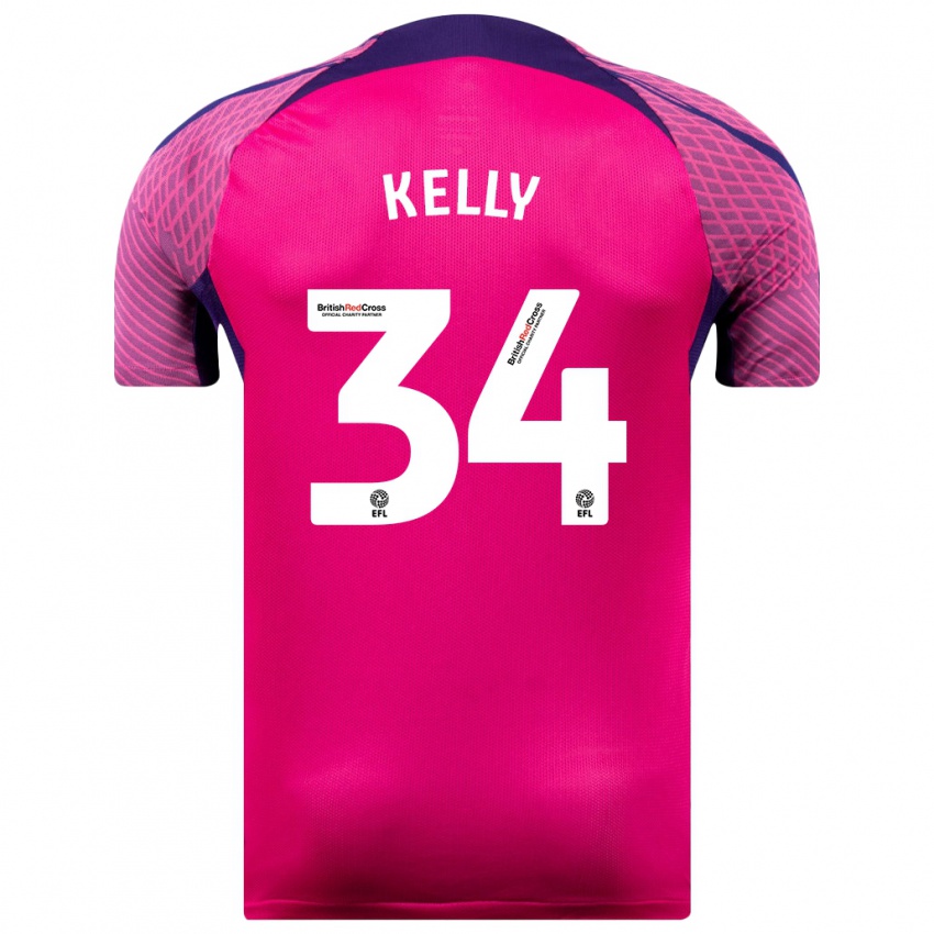 Niño Camiseta Caden Kelly #34 Morado 2ª Equipación 2023/24 La Camisa