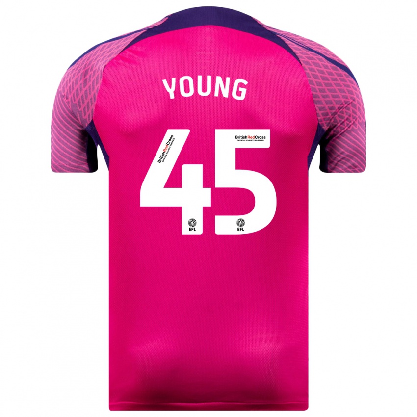 Niño Camiseta Matthew Young #45 Morado 2ª Equipación 2023/24 La Camisa