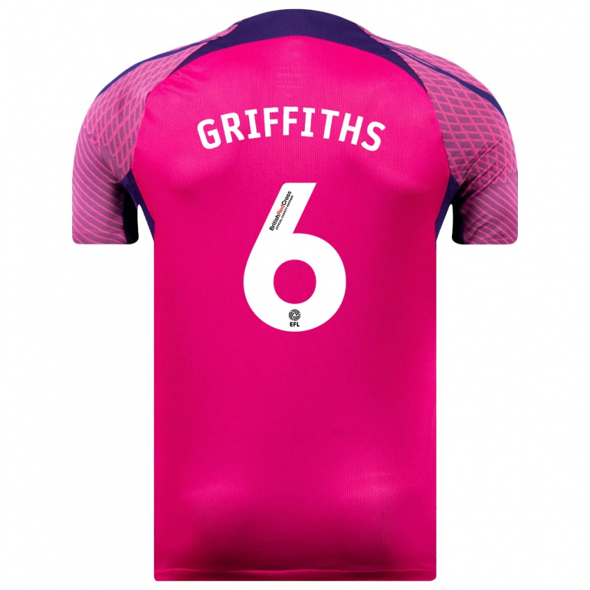 Niño Camiseta Louise Griffiths #6 Morado 2ª Equipación 2023/24 La Camisa