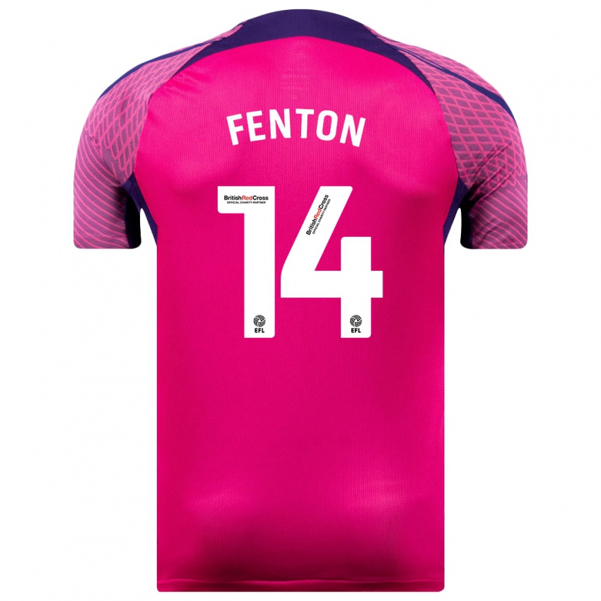 Niño Camiseta Natasha Fenton #14 Morado 2ª Equipación 2023/24 La Camisa