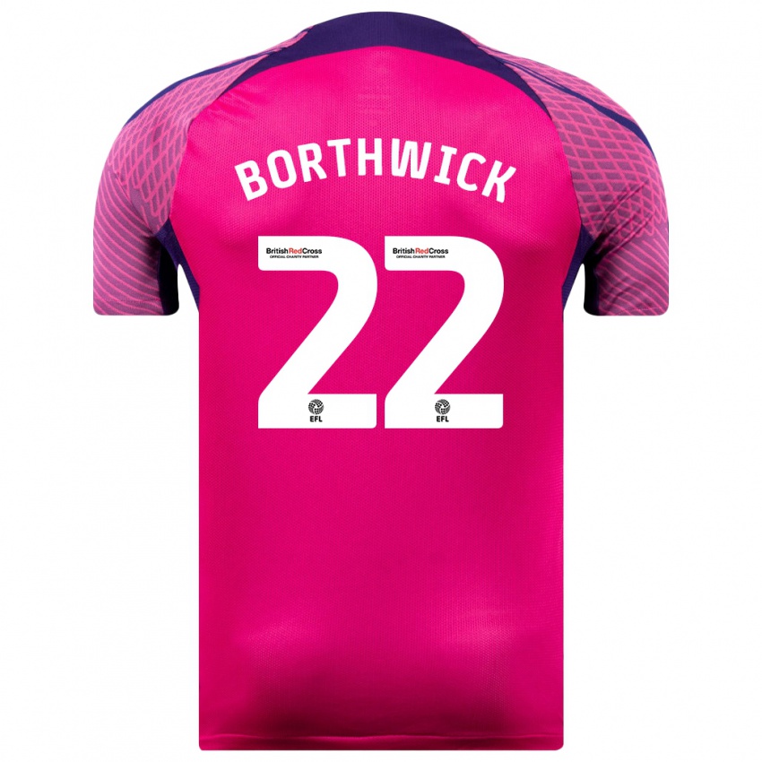 Niño Camiseta Megan Borthwick #22 Morado 2ª Equipación 2023/24 La Camisa