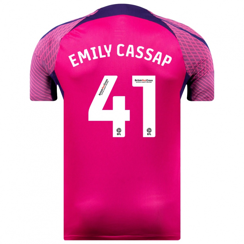 Niño Camiseta Emily Cassap #41 Morado 2ª Equipación 2023/24 La Camisa