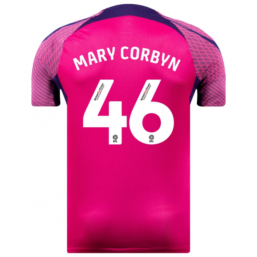 Niño Camiseta Mary Corbyn #46 Morado 2ª Equipación 2023/24 La Camisa