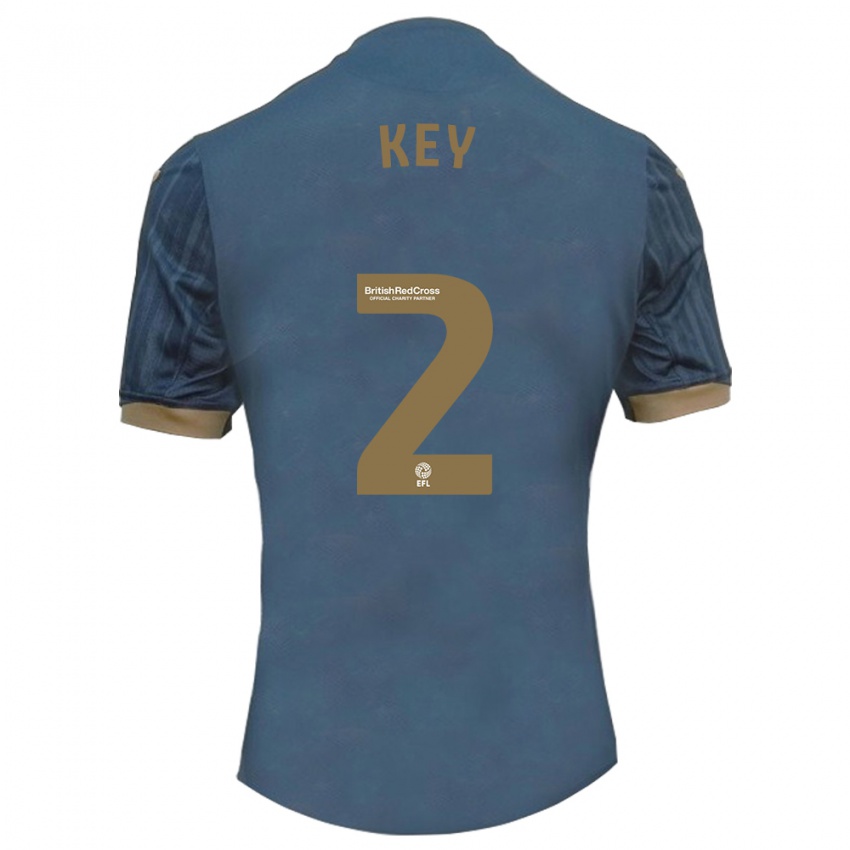 Niño Camiseta Josh Key #2 Verde Azulado Oscuro 2ª Equipación 2023/24 La Camisa