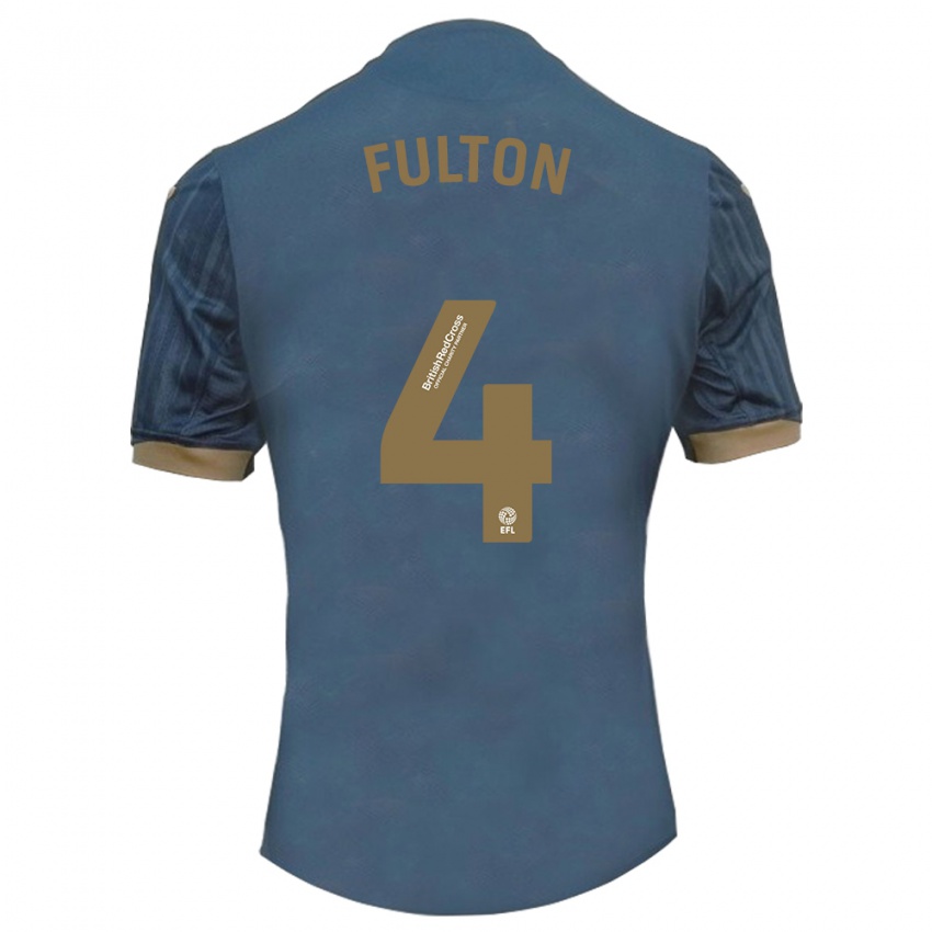 Niño Camiseta Jay Fulton #4 Verde Azulado Oscuro 2ª Equipación 2023/24 La Camisa