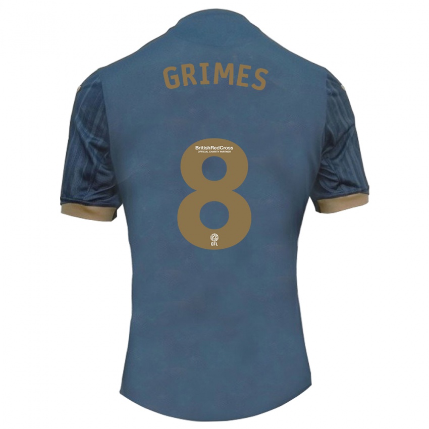 Niño Camiseta Matt Grimes #8 Verde Azulado Oscuro 2ª Equipación 2023/24 La Camisa