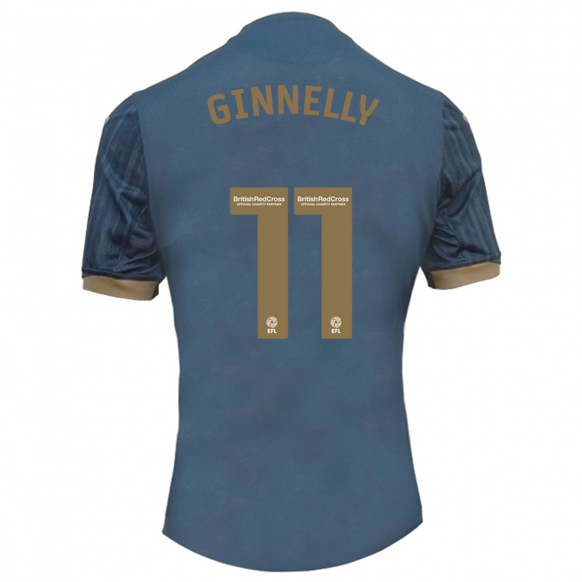 Niño Camiseta Josh Ginnelly #11 Verde Azulado Oscuro 2ª Equipación 2023/24 La Camisa