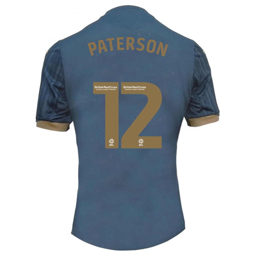 Niño Camiseta Jamie Paterson #12 Verde Azulado Oscuro 2ª Equipación 2023/24 La Camisa