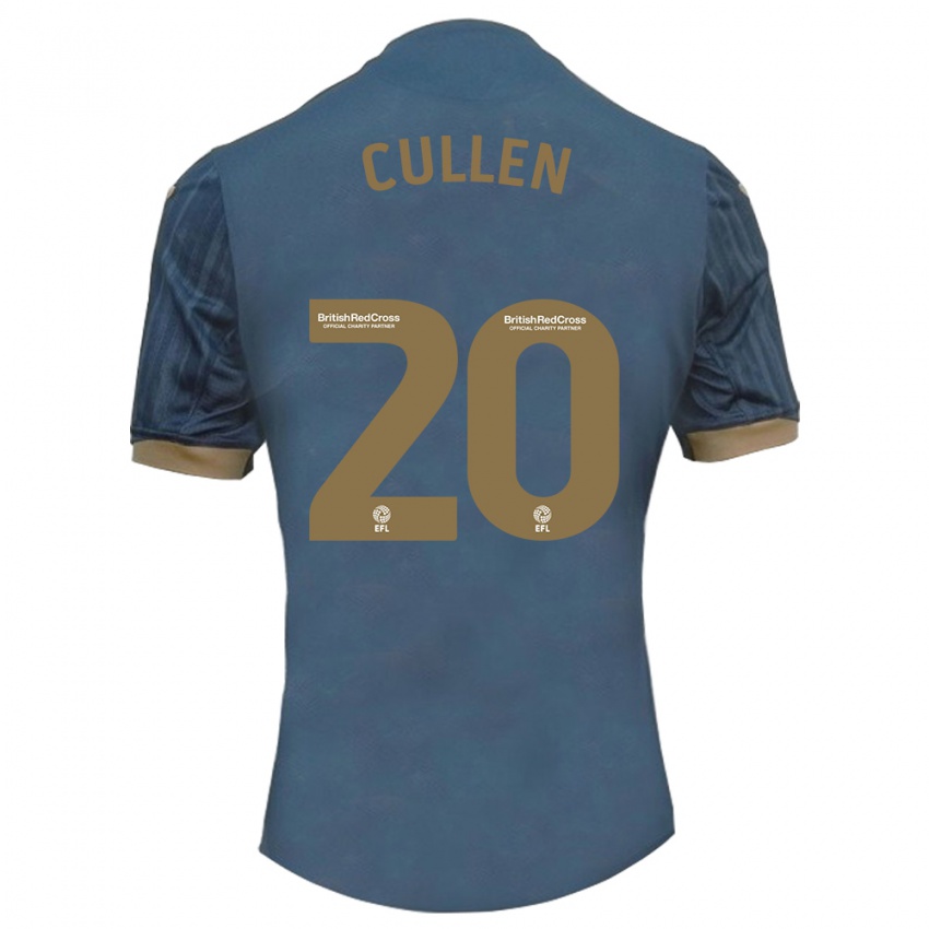 Niño Camiseta Liam Cullen #20 Verde Azulado Oscuro 2ª Equipación 2023/24 La Camisa