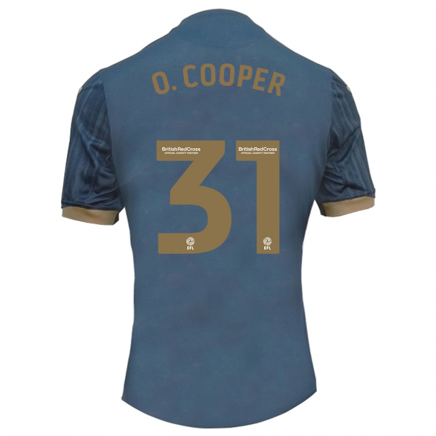 Niño Camiseta Oliver Cooper #31 Verde Azulado Oscuro 2ª Equipación 2023/24 La Camisa