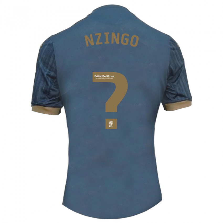 Niño Camiseta Glory Nzingo #0 Verde Azulado Oscuro 2ª Equipación 2023/24 La Camisa