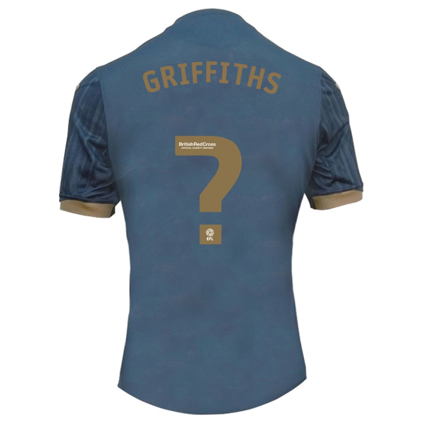 Niño Camiseta Ewan Griffiths #0 Verde Azulado Oscuro 2ª Equipación 2023/24 La Camisa