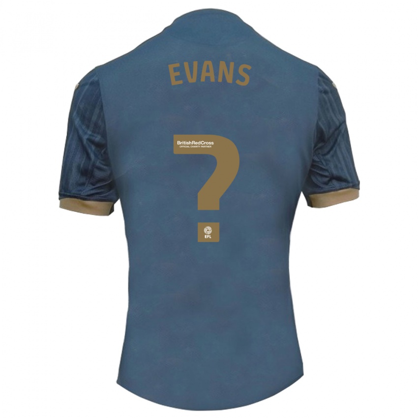 Niño Camiseta Bobo Evans #0 Verde Azulado Oscuro 2ª Equipación 2023/24 La Camisa