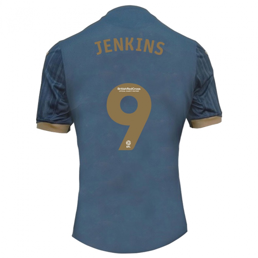 Niño Camiseta Nieve Jenkins #9 Verde Azulado Oscuro 2ª Equipación 2023/24 La Camisa