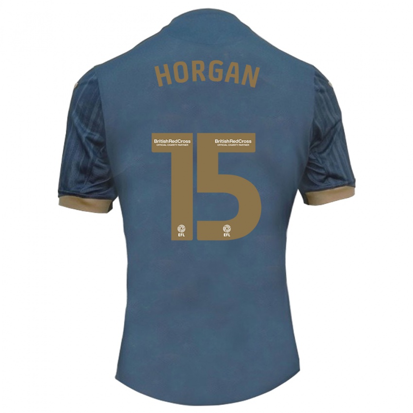 Niño Camiseta Gwenan Horgan #15 Verde Azulado Oscuro 2ª Equipación 2023/24 La Camisa