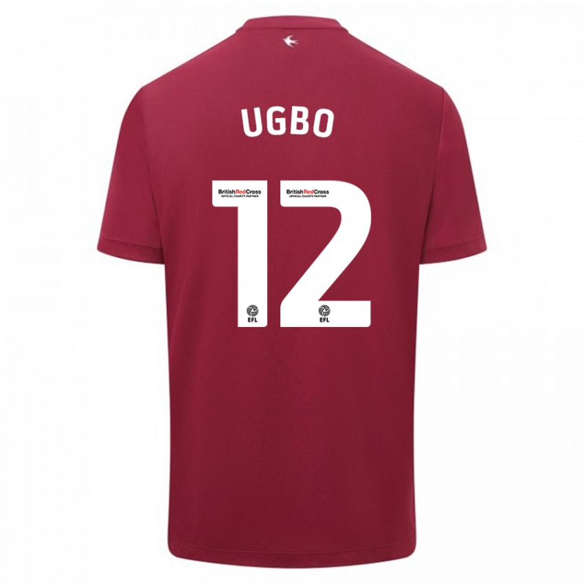 Niño Camiseta Iké Ugbo #12 Rojo 2ª Equipación 2023/24 La Camisa