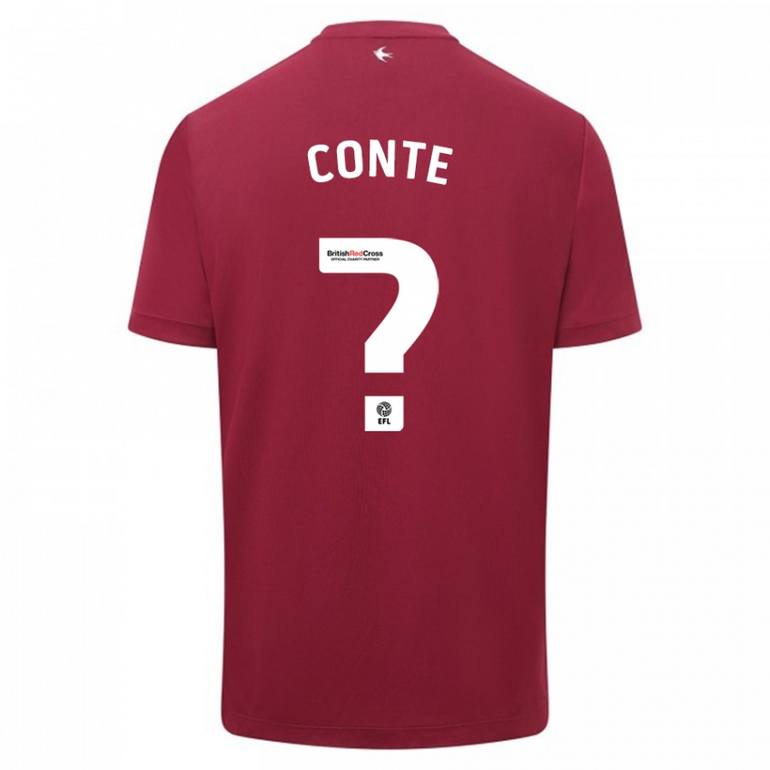 Niño Camiseta Raheem Conte #0 Rojo 2ª Equipación 2023/24 La Camisa
