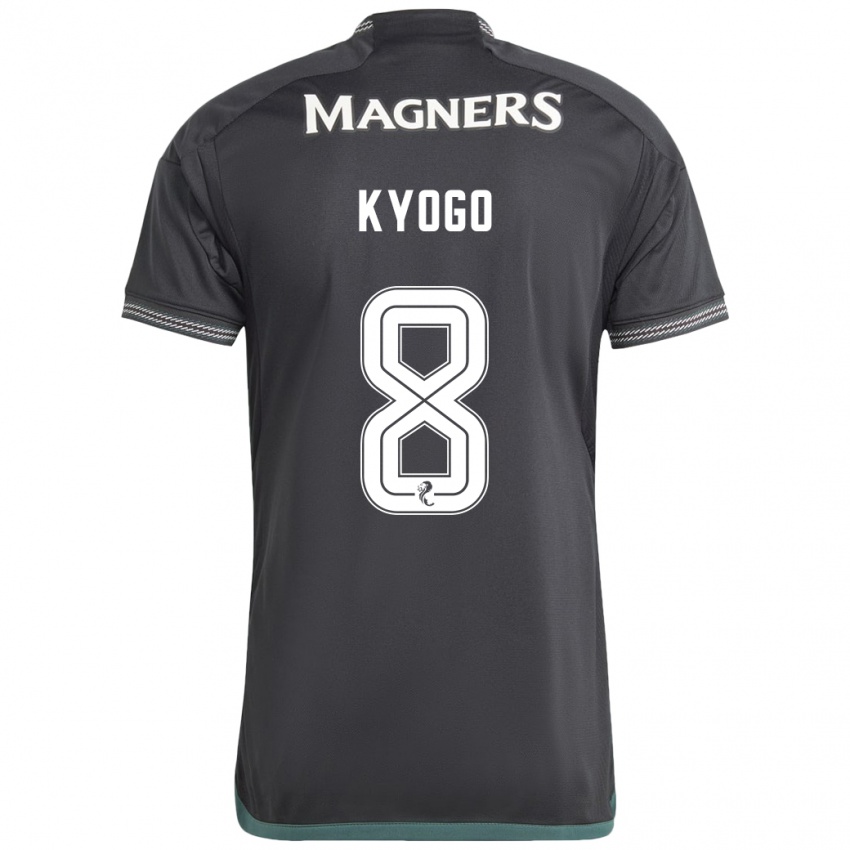 Niño Camiseta Kyogo Furuhashi #8 Negro 2ª Equipación 2023/24 La Camisa