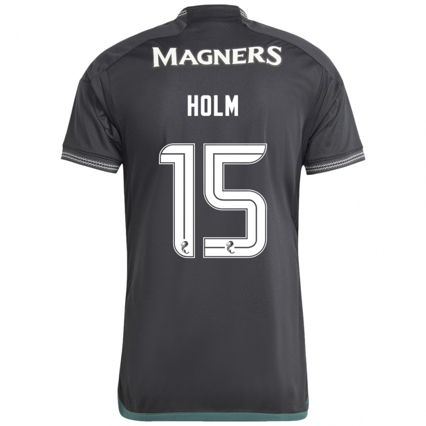 Niño Camiseta Odin Thiago Holm #15 Negro 2ª Equipación 2023/24 La Camisa