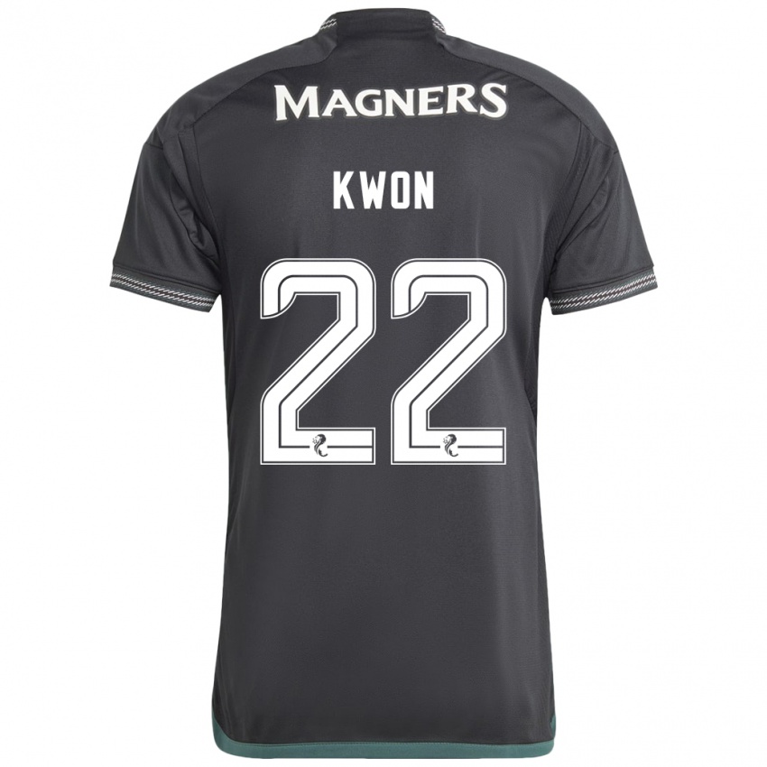 Niño Camiseta Hyeok-Kyu Kwon #22 Negro 2ª Equipación 2023/24 La Camisa