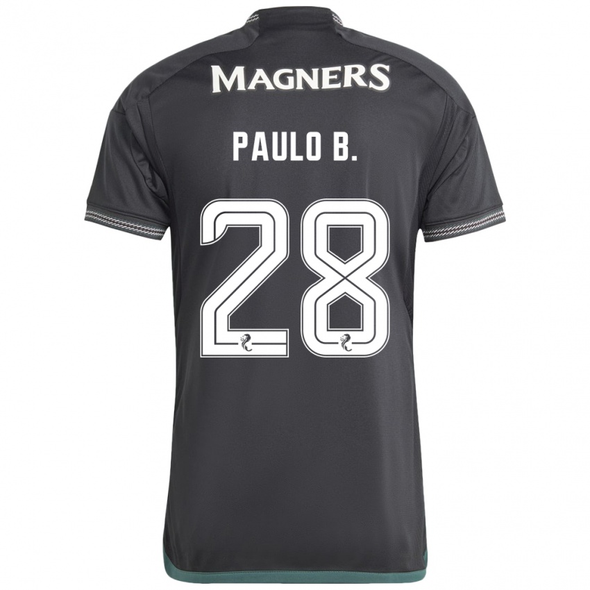 Niño Camiseta Paulo Bernardo #28 Negro 2ª Equipación 2023/24 La Camisa