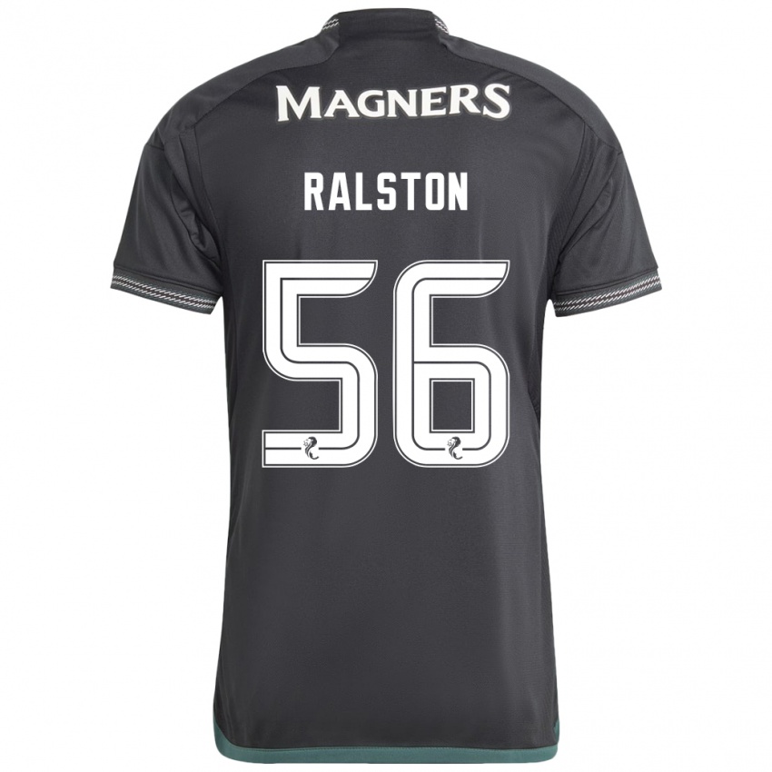 Niño Camiseta Anthony Ralston #56 Negro 2ª Equipación 2023/24 La Camisa