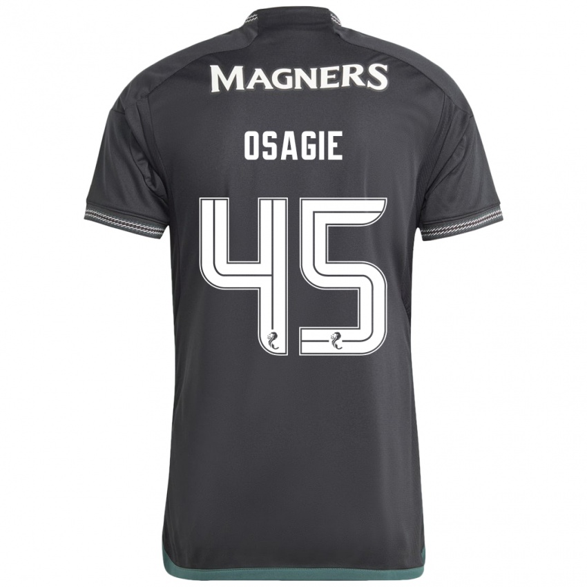 Niño Camiseta Justin Osagie #45 Negro 2ª Equipación 2023/24 La Camisa