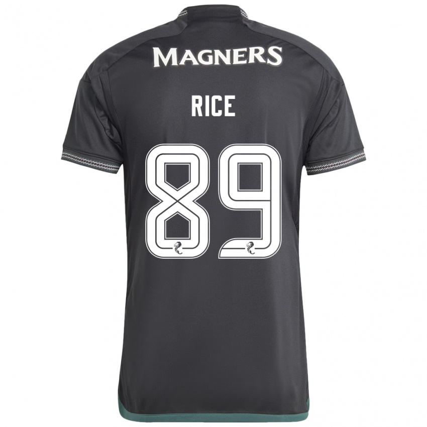 Niño Camiseta Aidan Rice #89 Negro 2ª Equipación 2023/24 La Camisa